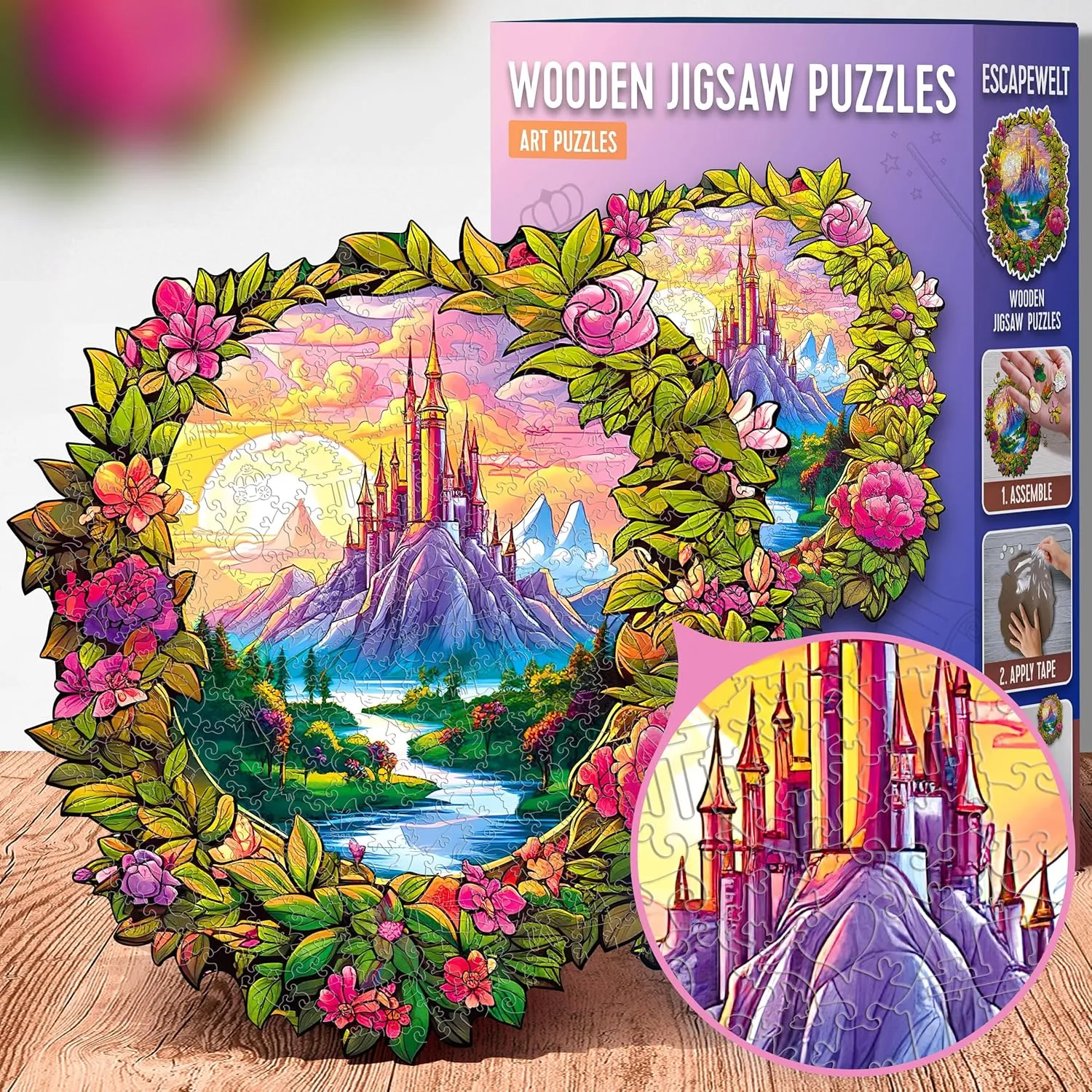 ESC WELT Wooden Magical Forest Puzzle 200 Pieces - Captivating Mind Entertainment for Teens and Adults - Fun and Environmentally Friendly Toy - Challenging Jigsaw Game - Wooden Puzzle