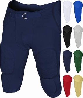 Exxact Sports Proline Men's Integrated Football Pants with 7 Flex Pads, Lightweight Football Practice Pants for Protection