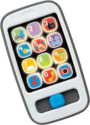 Fisher-Price Baby & Toddler Toy, Laugh & Learn Smart Phone, Gray with Lights & Educational Music for Infants Ages 6  Months