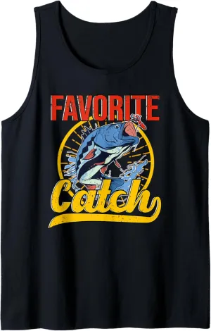 Fishing Fisherman Partner Angler Trout Freshwater Fish Tank Top