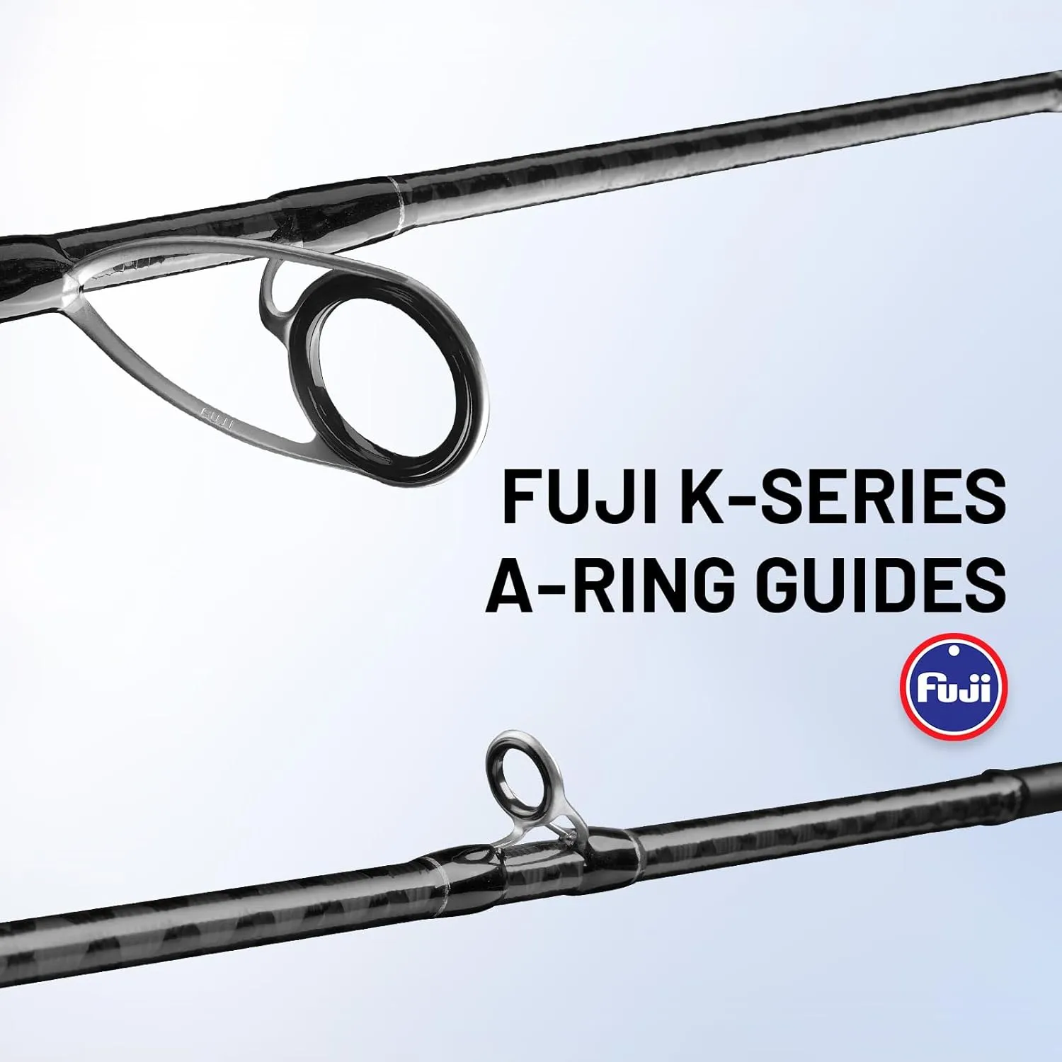 Fishing Rod, Cruiser Series Slow Jigging Rod, Fuji A Guide Rings, 40T 30T Carbon Fiber 2-Piece Spinning & Baitcaster Rod with EVA Handle and Fuji Reel Seat