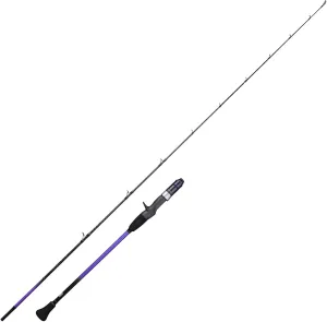 Fishing Rod, Cruiser Series Slow Jigging Rod, Fuji A Guide Rings, 40T 30T Carbon Fiber 2-Piece Spinning & Baitcaster Rod with EVA Handle and Fuji Reel Seat