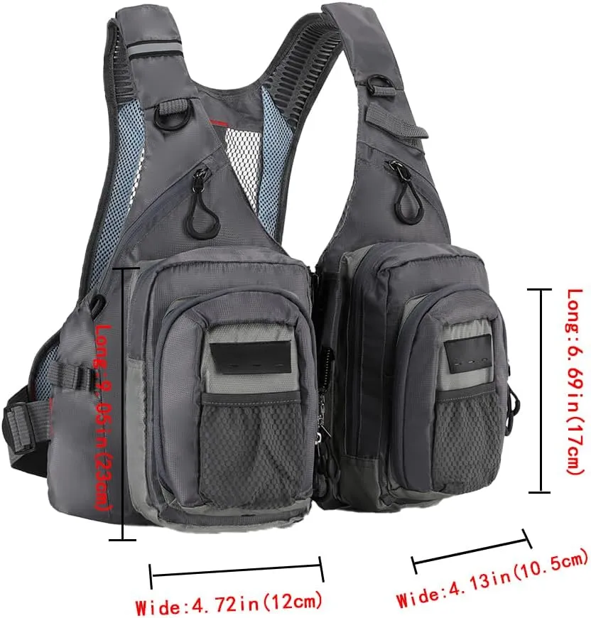 Fishing vest Fly fishing Luya Stream Fishing multi-pocket sizes are adjustable for both men and women