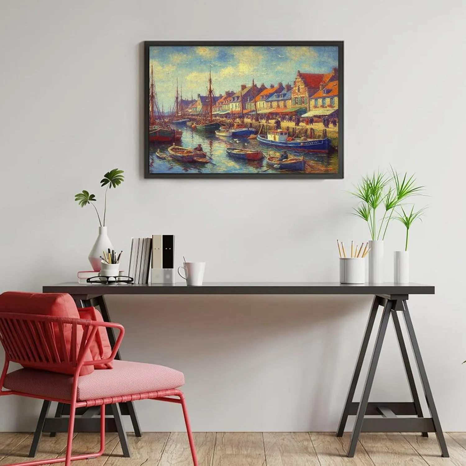 Fishing Village Jigsaw Puzzle for Adults and Kids Challenging Puzzle Game Nights Jigsaw Puzzle Unique Gifts 1000 Piece Funny Puzzles for Family Wedding Graduation Friends
