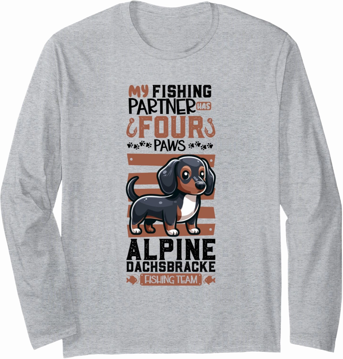 Fishing and Alpine Dachsbracke Long Sleeve T-Shirt