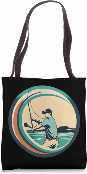 Fishing Boy Illustration Fishery for Boys Tote Bag