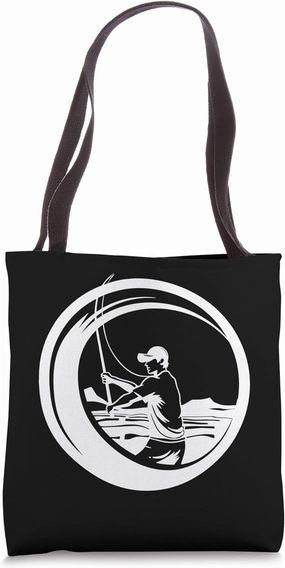 Fishing Boy Sketch Tote Bag