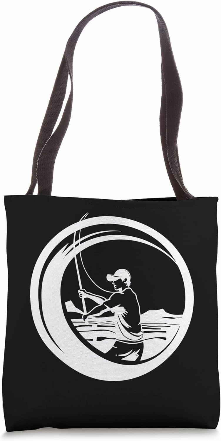 Fishing Boy Sketch Tote Bag