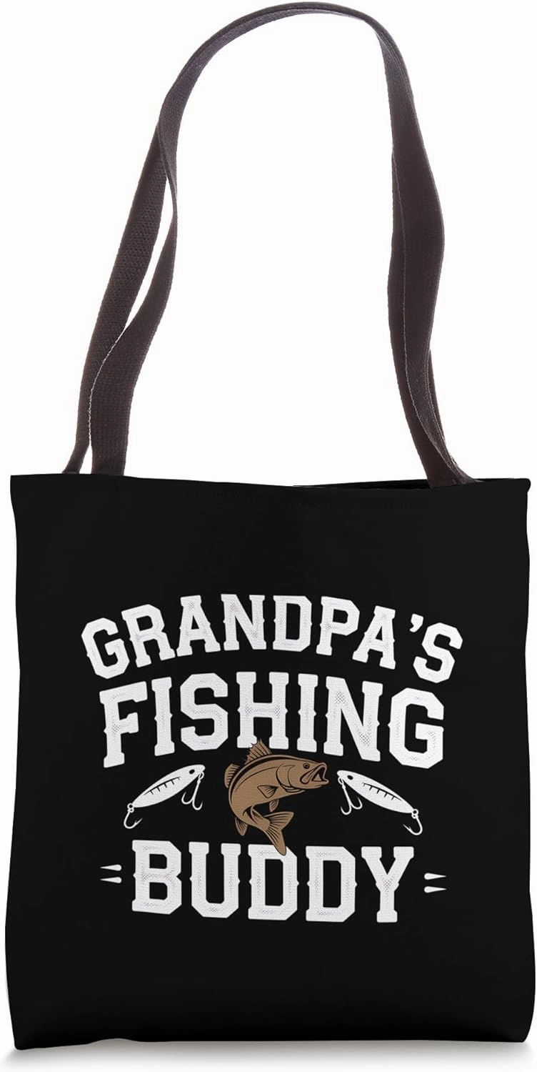 Fishing Grandpa's Fishing Buddy Fisherman Gift Tote Bag