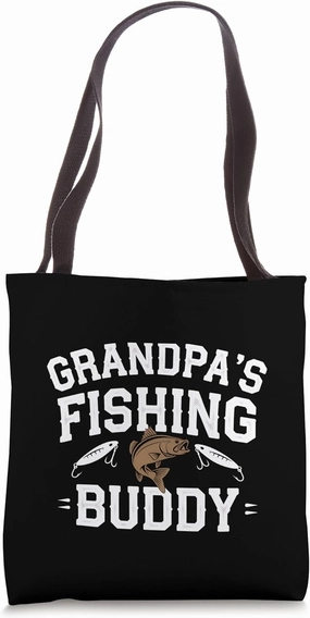 Fishing Grandpa's Fishing Buddy Fisherman Gift Tote Bag