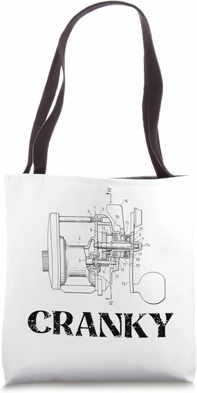 fishing lure Funny Cranky - Crankbait Fishing Mechanical Tote Bag