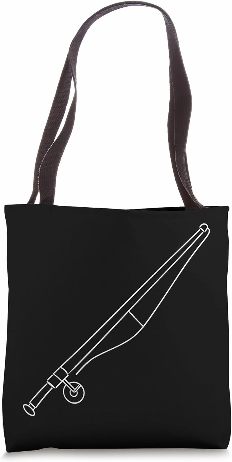 Fishing Rod Sketch Fishery Tote Bag