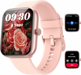 Fitness Tracker- [Alexa Built-in & Answer/Make Calls], 1.91" Smart Watch with Heart Rate/Blood Oxygen/Sleep Monitor, Step Counter Fitness Watch with 100 Sports Modes, IP68 Waterproof for iOS Android