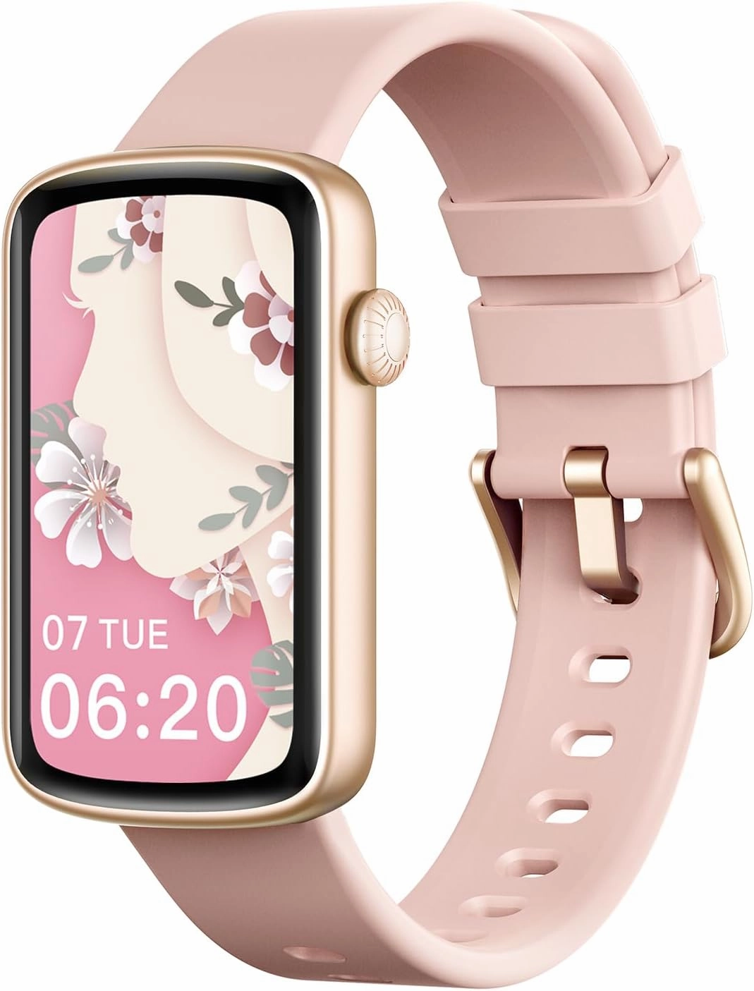 Fitness Watches for Women, LYNN2 Fitness Tracker with Heart Rate Monitor Blood Oxygen/Sleep Tracker Pedometer, Slim Step Tracker Watch for iOS/Android Phones Waterproof (Pink)