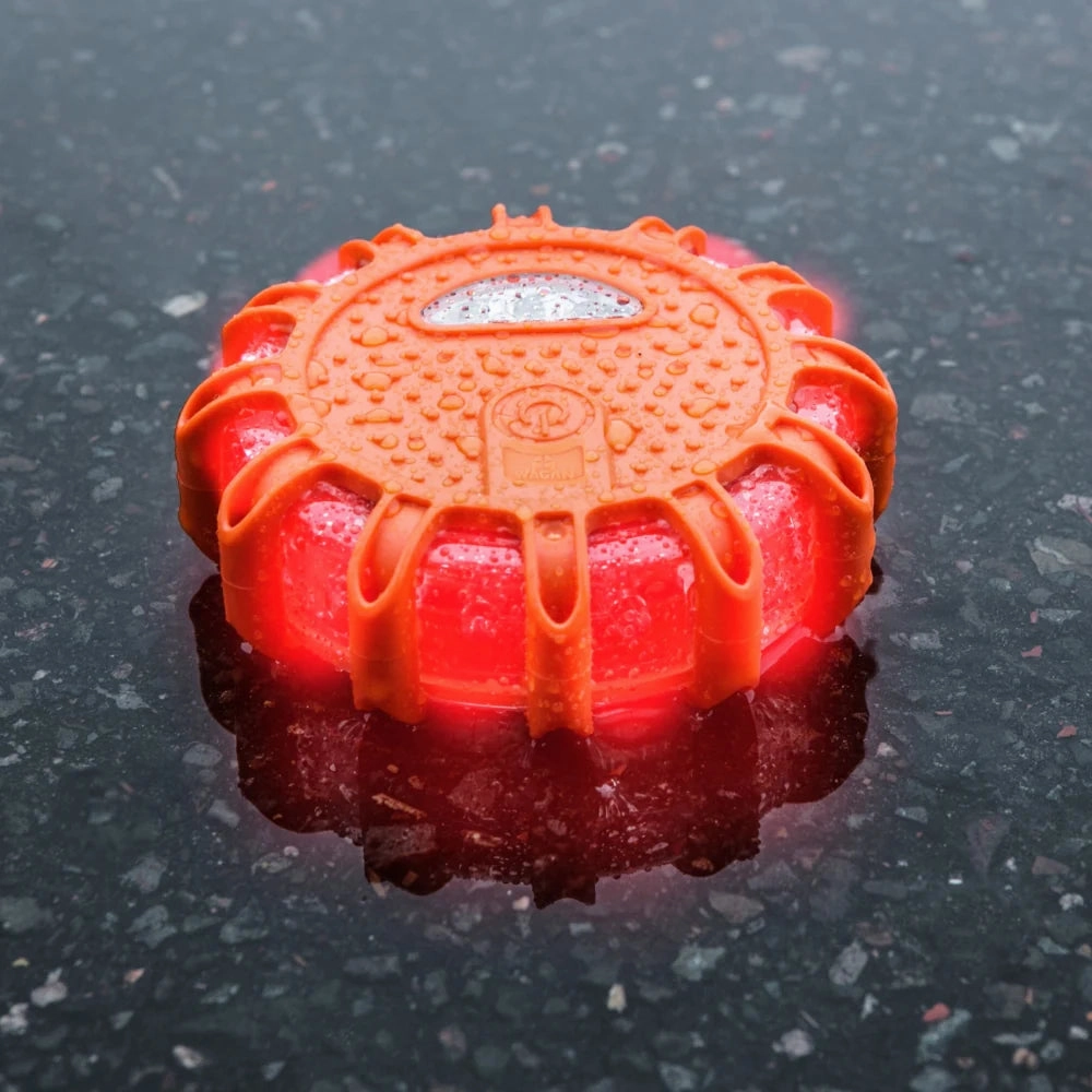 Flashing Warning Flare Light for Car, Truck, Boat, or Shop with Magnetic Base