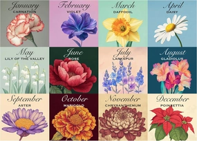 Floral Calendar - 1000-Piece Botanical-Themed Jigsaw Puzzle for Adults | Premium Satin Finish | Made in USA | Fun and Relaxing Challenge