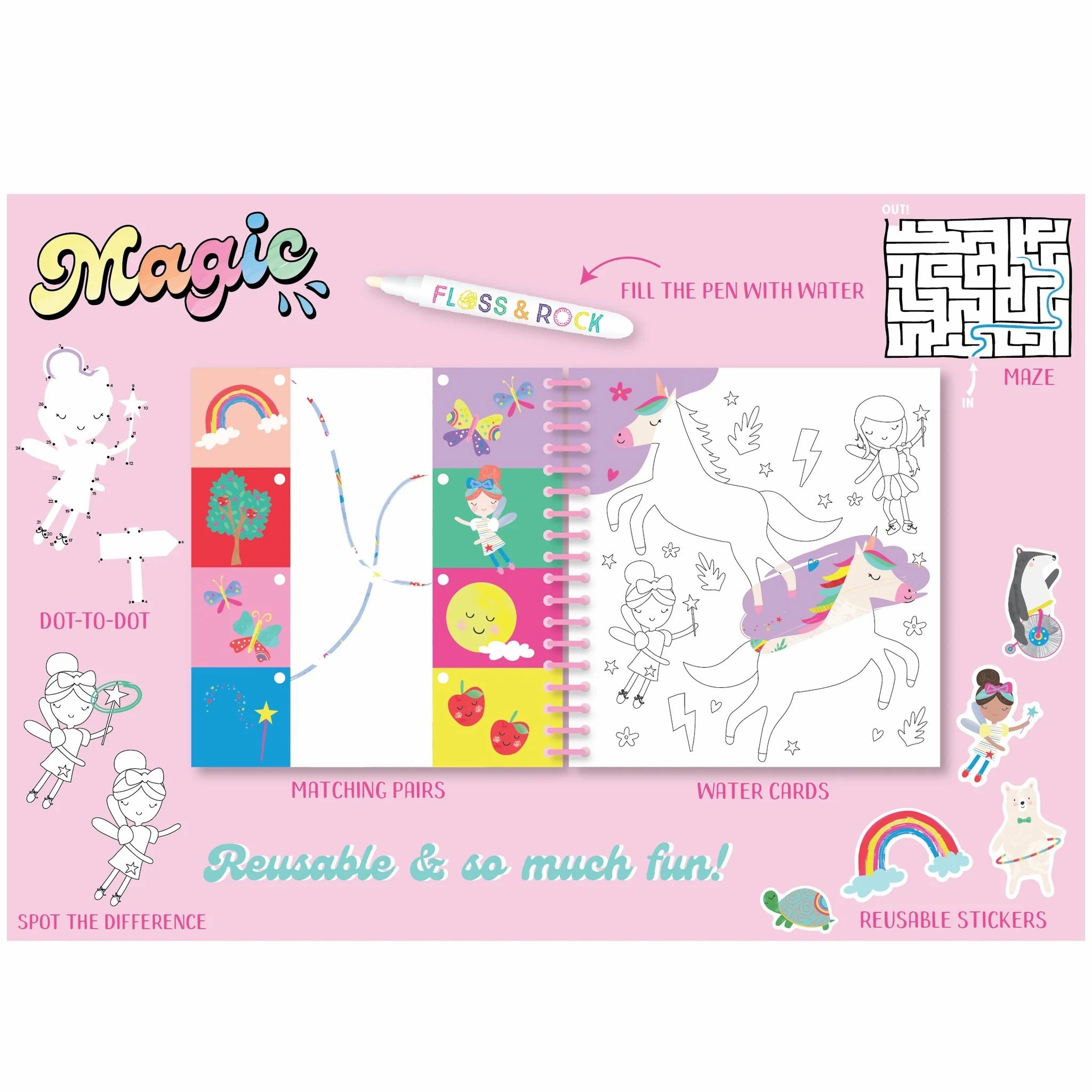Floss & Rock Magic Multi Play Rainbow Fairy Activity Book
