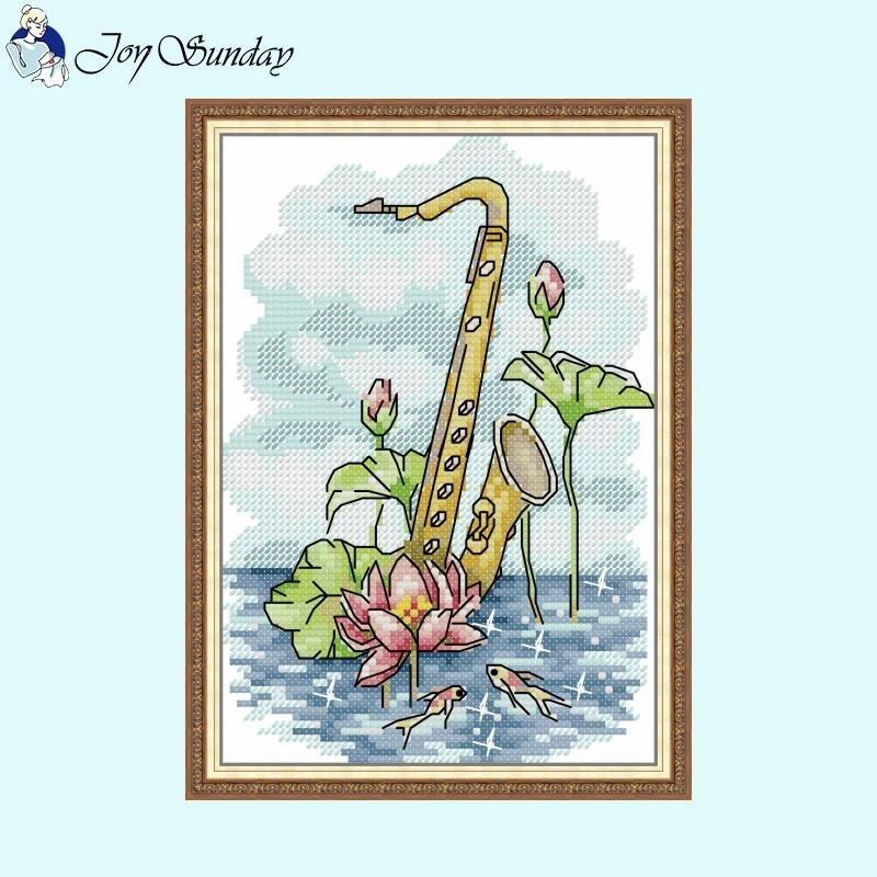 Flower And Musical Instrument cross stitch charts