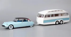 FloZ for NOREV for Citroen for DS 19 1959   Touring for RV Dual car Set Blue/White 1:18 Car Pre-Built Model