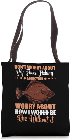 Fluke Fisher Essentials Fluke Fishing Rod Fluke Fisherman Tote Bag