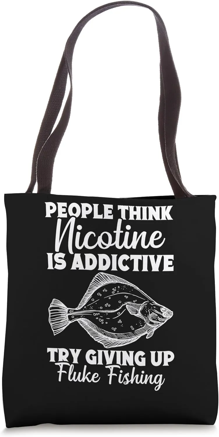 Fluke Fisherman Rod Fluke Fishing Essentials Fluke Fisher Tote Bag