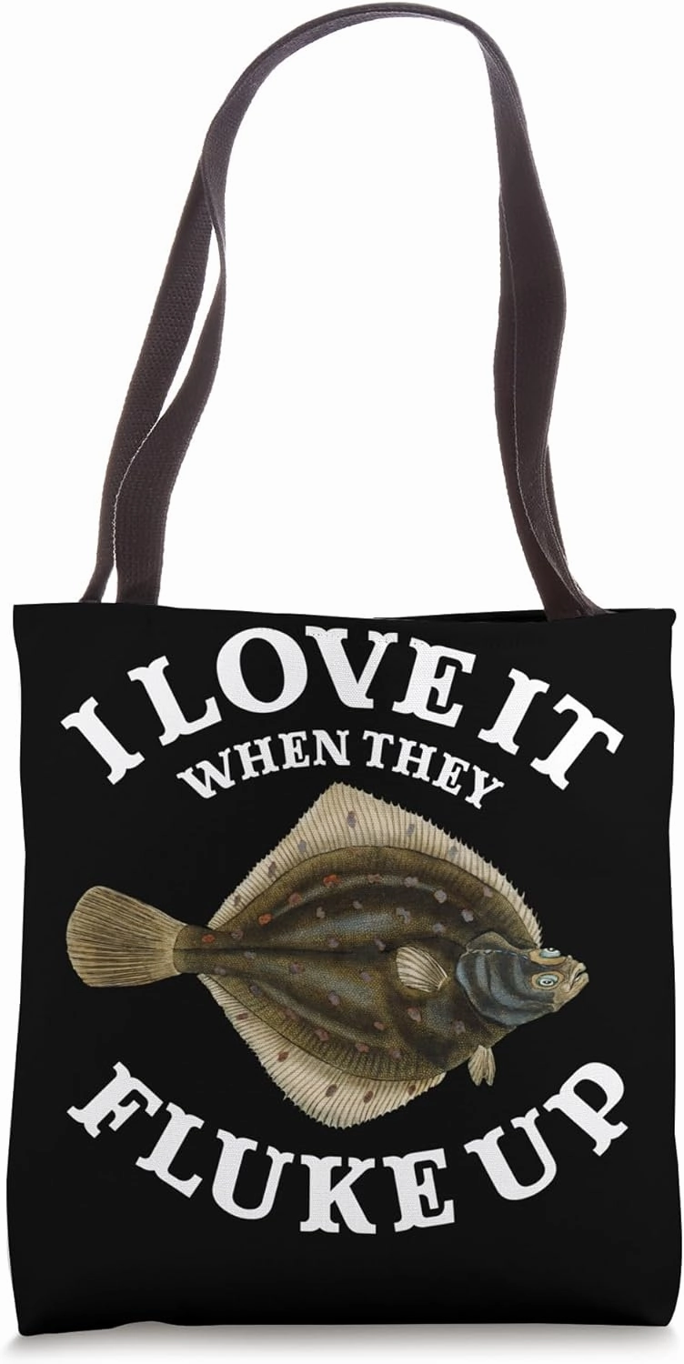 Fluke Fishing Spot Fishing Net Fluke Fisherman Gear Tote Bag