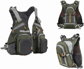 Fly fishing vests are suitable for bass trout Luya fishing sea fishing, multi pocket three in one multifunctional vest