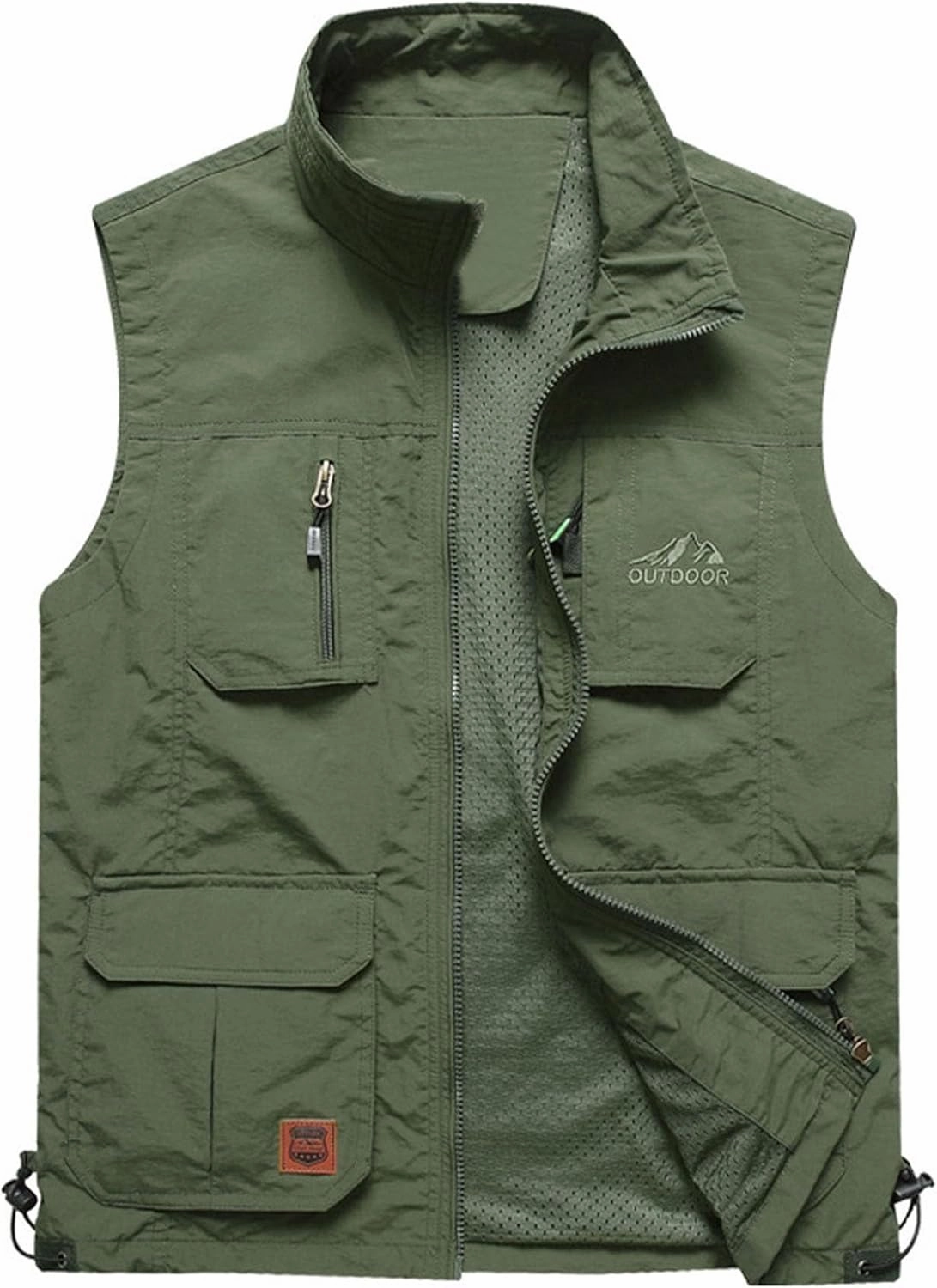 Flygo Men's Lightweight Outdoor Travel Work Fishing Vest with Multi-Pockets