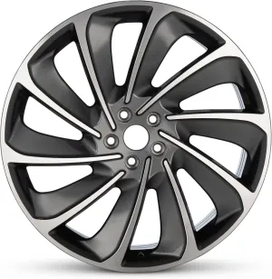 For 2019-2024 Lincoln Nautilus 21 Inch Machined Face with Painted Inlay Charcoal Rim - OE Direct Replacement - Road Ready Car Wheel