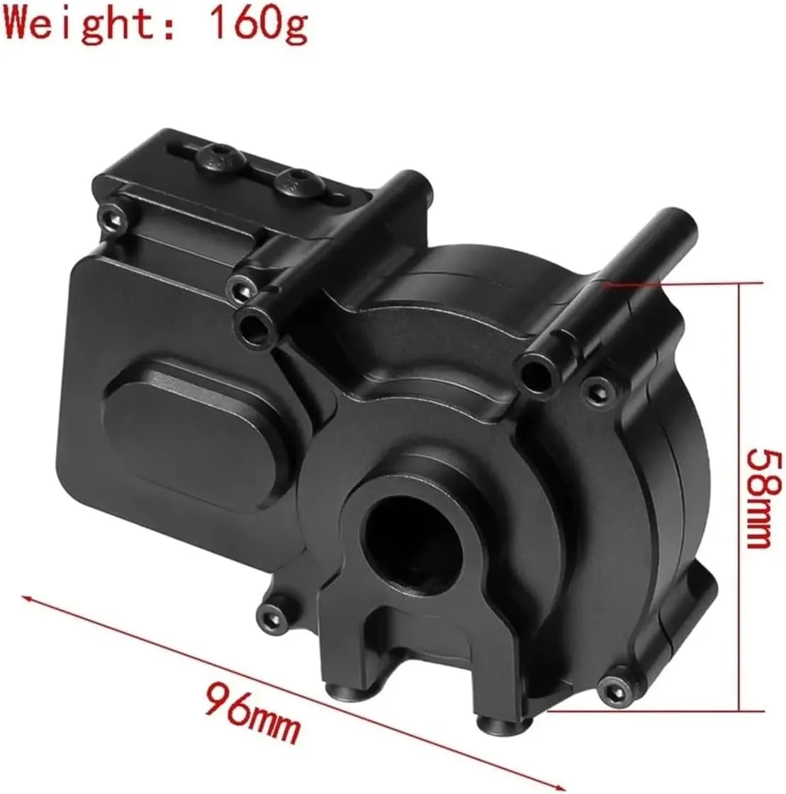 for Arrma 1/8 6S for Kraton for Outcast Big for Rock for Infraction 1/7 1pcs Metal Center Transmission Gearbox Rc Car Upgrade Parts RC Car DIY Parts(Black)