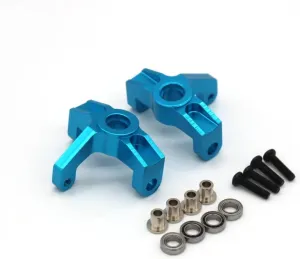 for Wltoys 144001 144010 124008 124010 124016 124017 124018 124019 RC RC Car 4WD Metal Upgrade Parts Steering Cup Parts RC Car DIY Parts(Blue)