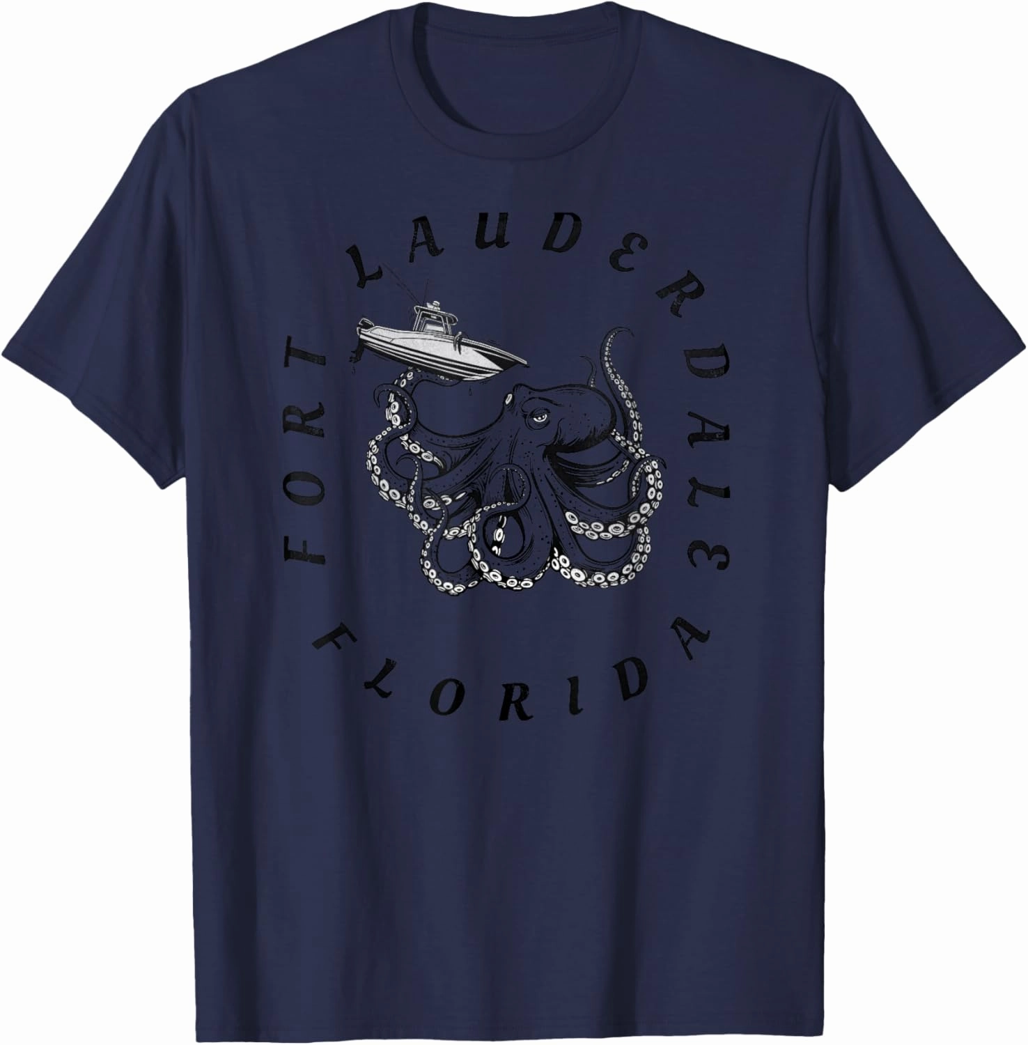 Fort Lauderdale Florida Octopus Saltwater Deep Sea Fishing T-Shirt