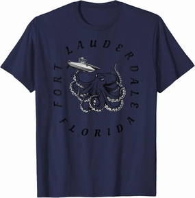 Fort Lauderdale Florida Octopus Saltwater Deep Sea Fishing T-Shirt