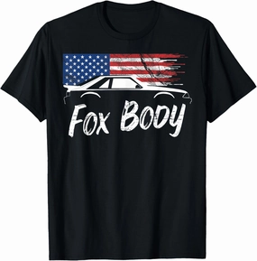 Foxbody 5.0 American Flag Stang Muscle Car T-Shirt