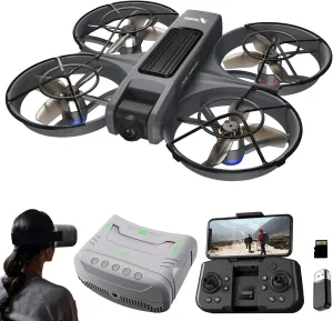 FPV Drone With VR Glasses Brushless Motor And Cool LED Lights Drones 2.4G RC Quadcopter Altitude Hold Obstacle Avoidance For Kids Adults