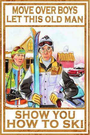 Fun Jigsaw Puzzle 1000 Pieces for Adults Skiing Couple, Move Over Boys Let This Old Man Show You How to Ski Puzzle Challenging Fun Family Family Activities 29.5 x 20 in