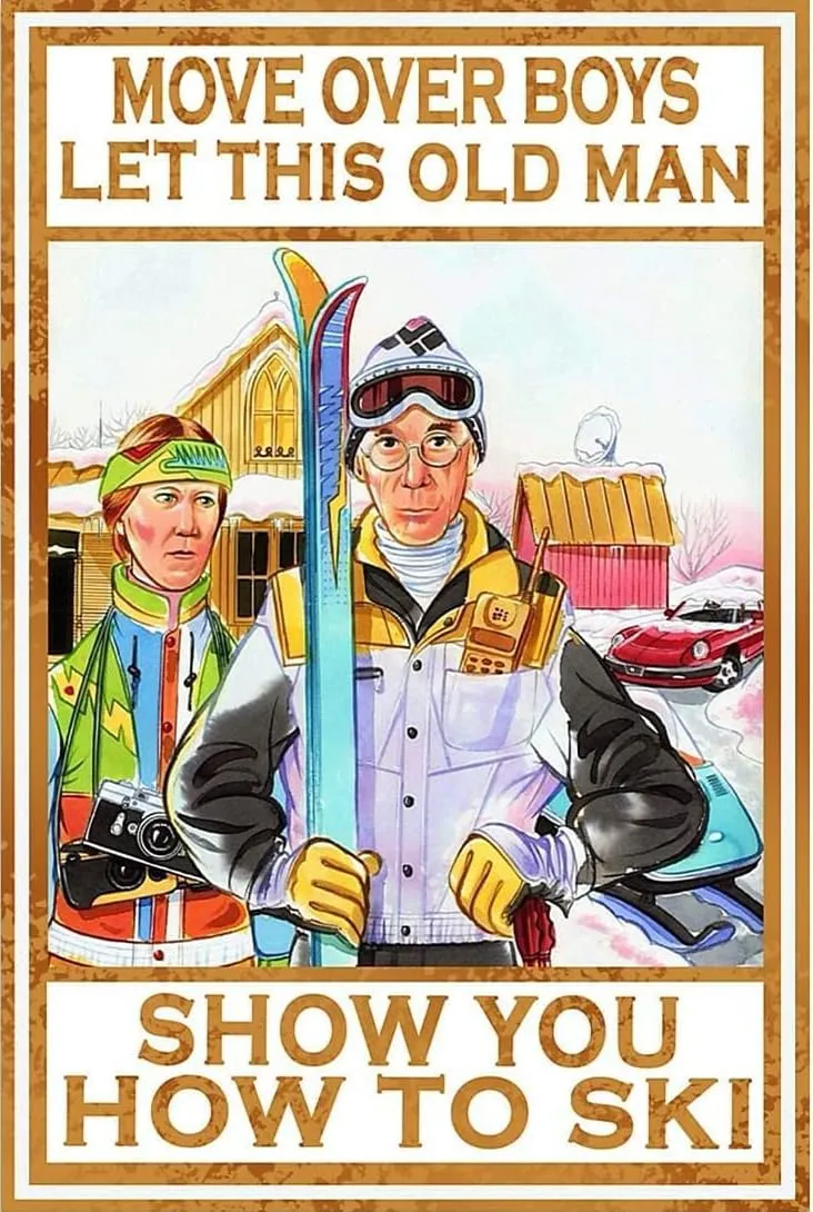 Fun Jigsaw Puzzle 500 Pieces for Adults Skiing Couple, Move Over Boys Let This Old Man Show You How to Ski Puzzle Challenging Fun Family Family Activities 20.5 x 15 in