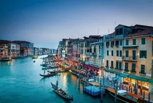 Fun Jigsaw Puzzle for Adults 500 Pieces Romantic European Venice Grand Canal Italy Venetian Waterway Dusk Landscape Wooden Puzzles Best Brain Exercises Gift Home Decor 20.5 x 15 Inch
