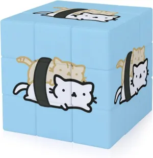 Funny Sushi Cats Funny 3x3x3 Cube Smooth Lightweight Puzzle for Adult Graphic Printing Travel