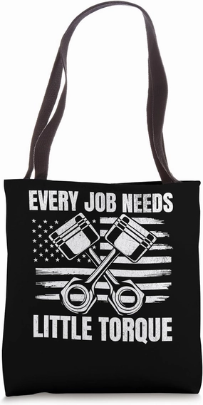 Funny Mechanic Torque Auto Technician Repair Garage Piston Tote Bag