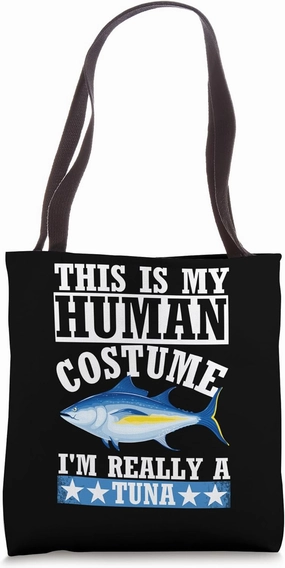 Funny Tuna Fishing Art For Men Grandpa Bluefin Tuna Fishing Tote Bag