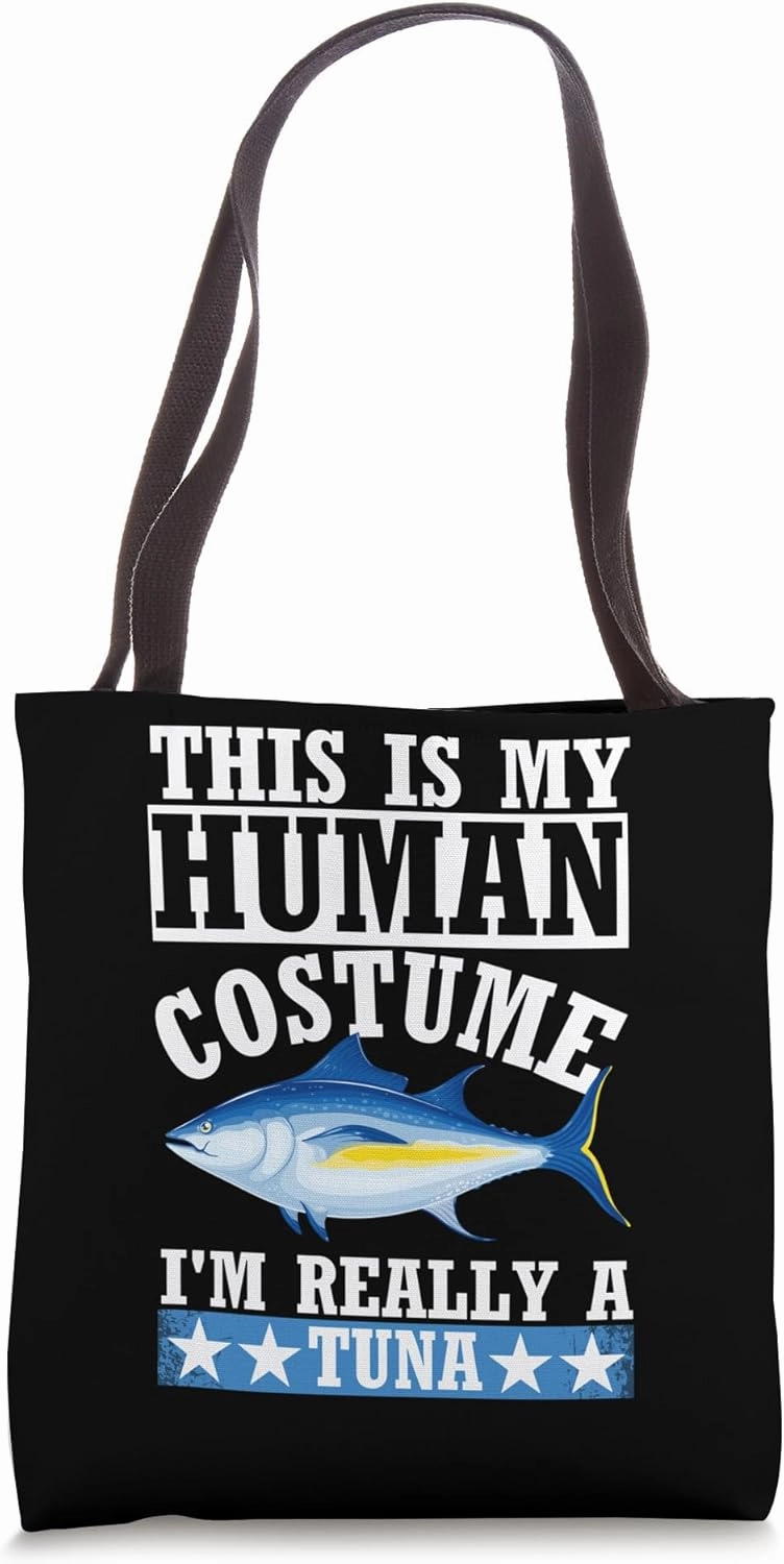 Funny Tuna Fishing Art For Men Grandpa Bluefin Tuna Fishing Tote Bag