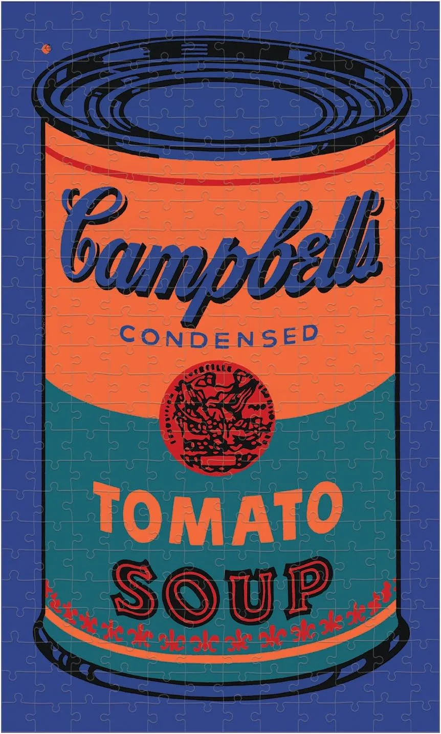 Galison Mudpuppy Andy Warhol Soup Can Orange Jigsaw Puzzle (300 Piece) Packaged in Soup Can Metal Can, Model:9780735353879