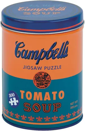 Galison Mudpuppy Andy Warhol Soup Can Orange Jigsaw Puzzle (300 Piece) Packaged in Soup Can Metal Can, Model:9780735353879
