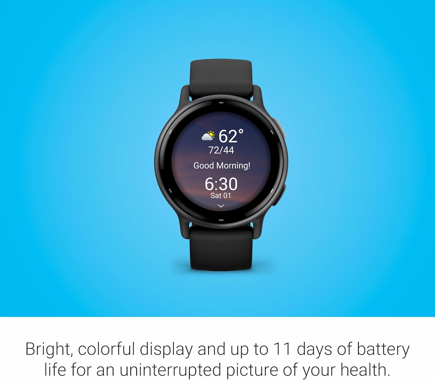 Garmin vívoactive 5, Health and Fitness GPS Smartwatch, AMOLED Display, Up to 11 Days of Battery, Black