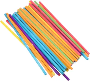Garneck 100pcs Boys and Girls Musical Instruments Diy Wooden Rhythm Sticks Educational Percussion Set