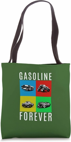 Gasoline Forever Gas Cars Garage Lovers Mechanic Tote Bag