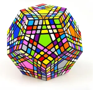 GERRIT Dodecahedron Speed Cube, High Difficulty Megaminx Black Sticker Magic Cube 3D Puzzle,7×7