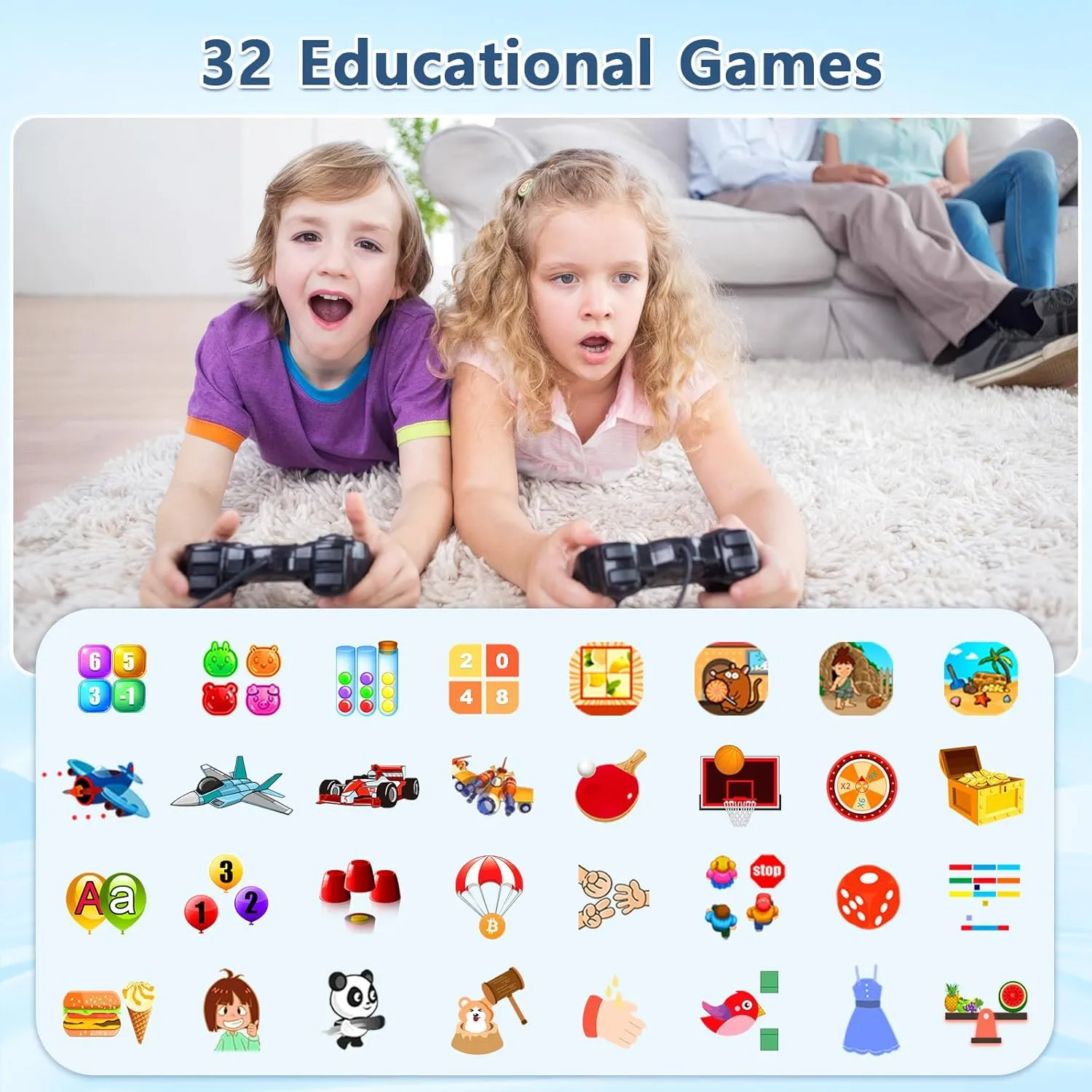 Gift for Boys Age 5-12,Kids Smart Watch 32 Games HD Touch Screen Watches with Video Camera Music Player Pedometer Flashlight 12/24 hr Educational Toys Birthday Gift for Boys Girls