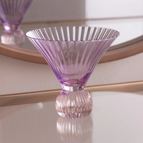 GLASS Venice Martini Set of 4 (Violet and Pink)